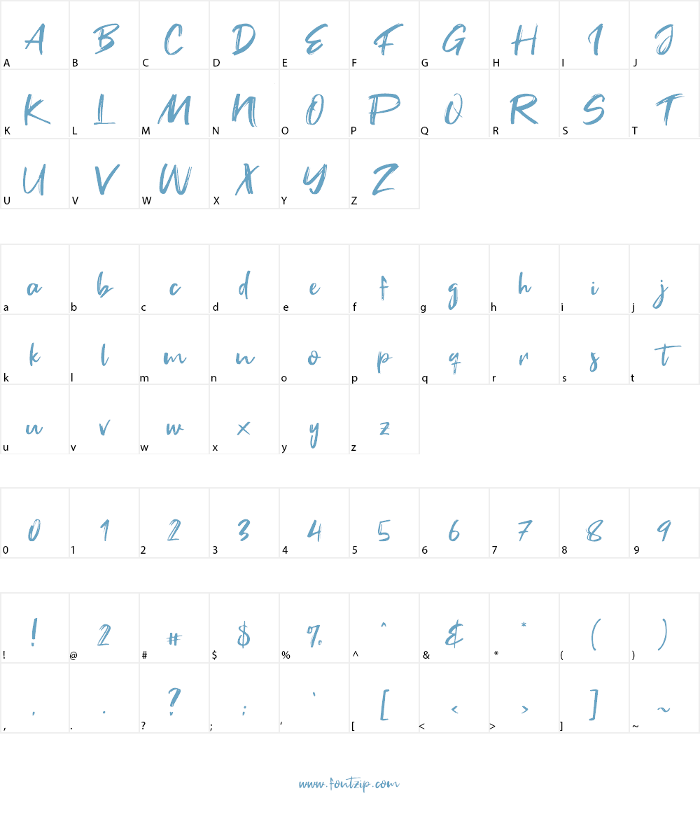 Fake Serif Font Character